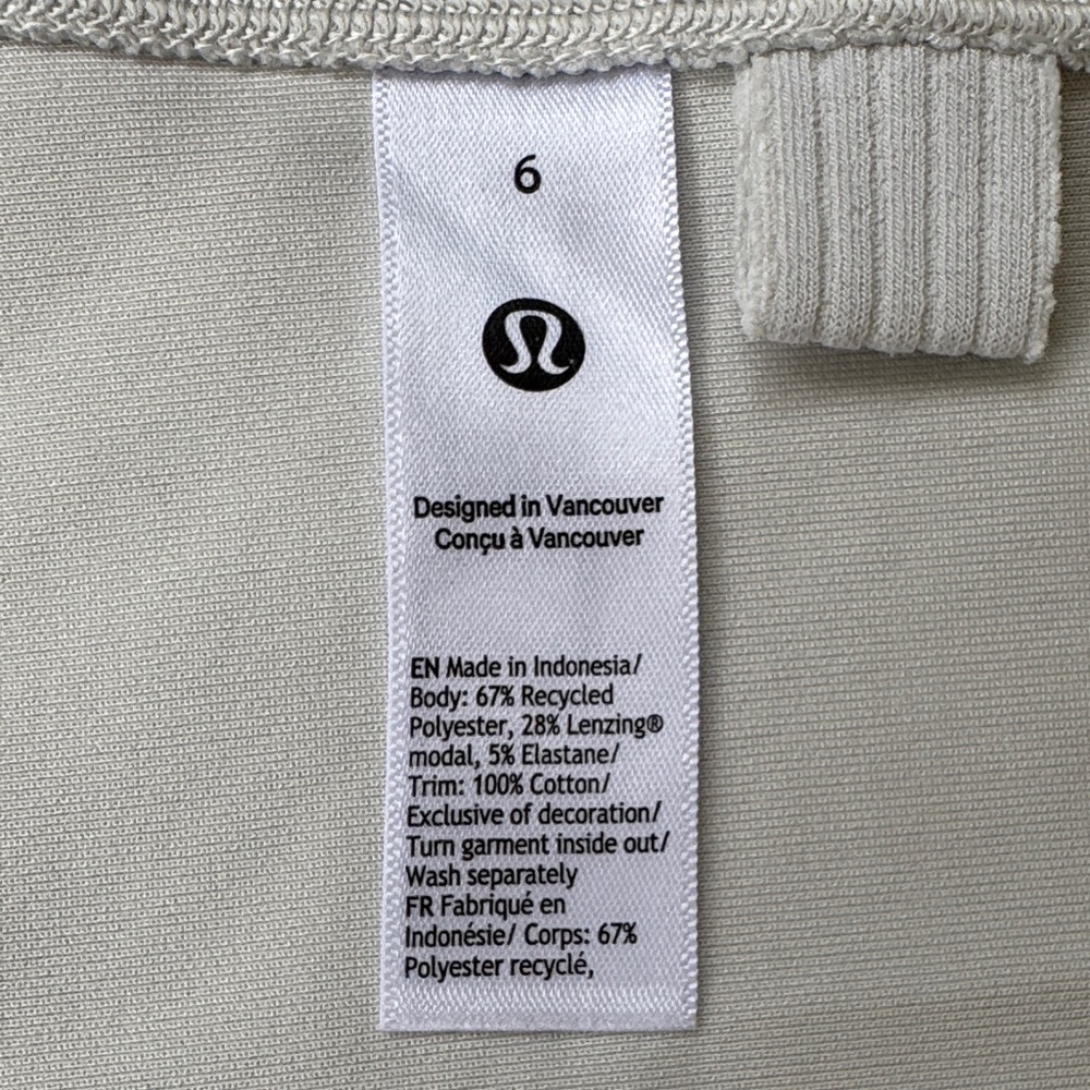 lululemon athletica Ivory Ribbed Reversible Tank Top - Picture 2 of 6